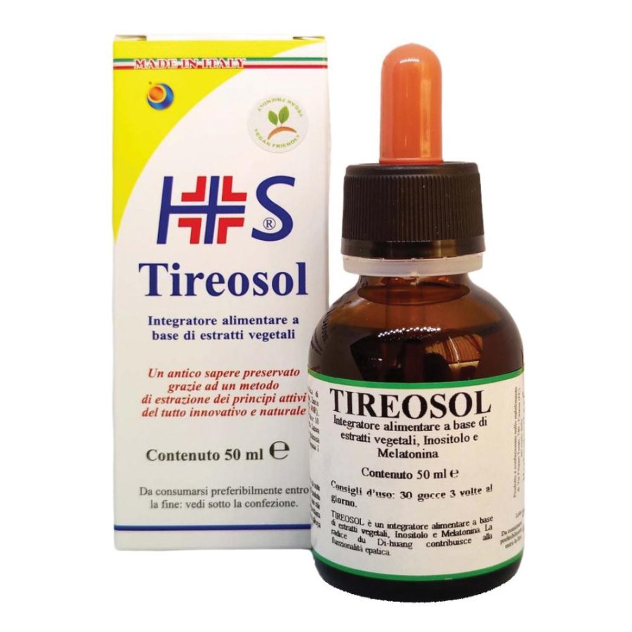 Tireosol Gocce 50 ml Herboplanet Integratore Alimentare Naturale per la Funzionalità della Tiroide
