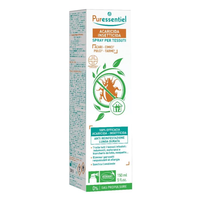 Puressentiel Acaricida Insetticida Spray per Tessuti 150 ml