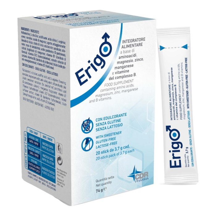 ERIGO 20 Stick Integratore Alimentare in Bustine Monodose – Supporto Energetico Quotidiano