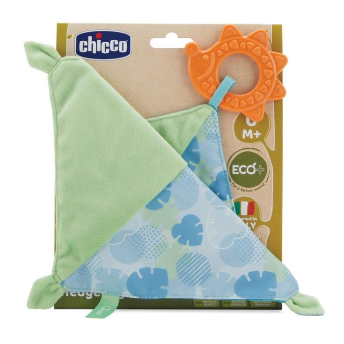 Chicco Eco+ Doudou Riccio - morbido peluche sensoriale per neonati