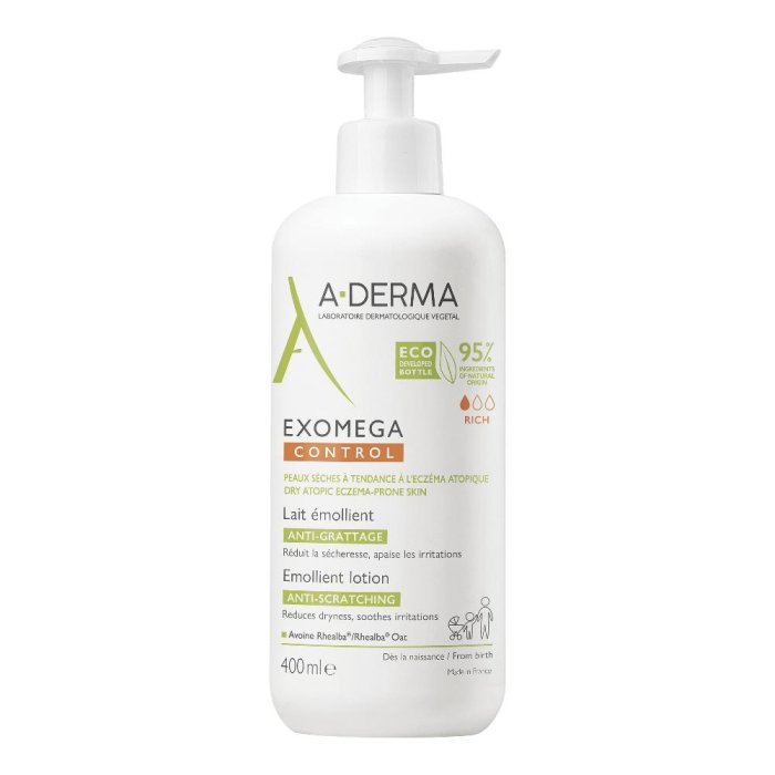 A-Derma Exomega Control - Latte Emolliente per Pelle Secca e Atopica 400 ml