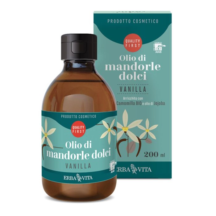 Erba Vita Oli di Mandorle Dolci - Olio di Mandorle Dolci Vanilla 200 ml