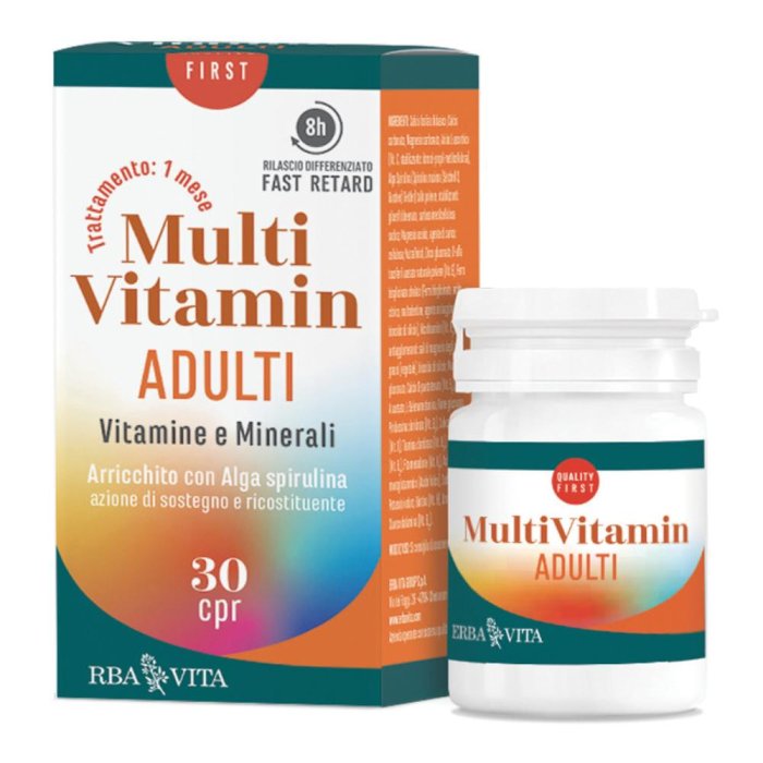 Erba Vita Multivitamin - Adulti Integratore Vitamine e Minerali 30 Compresse