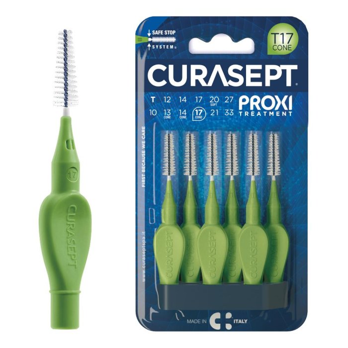Curasept Proxi T17 Cono Verde Cone Scovolino Interdentale Conico per Spazi Interdentali