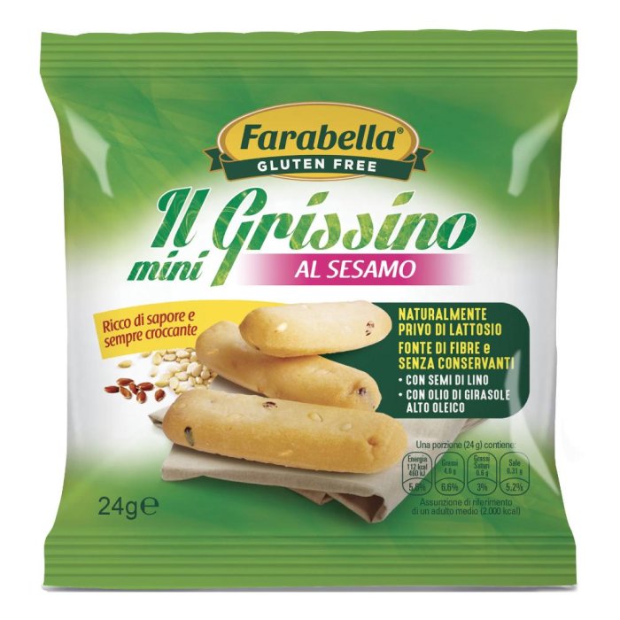 Farabella il mini grissino al sesamo senza glutine 24 g  