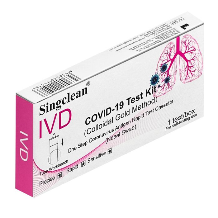 Singclean COVID-19 Test Kit (Colloidal Gold Method) – Test Rapido Antigenico Nasale