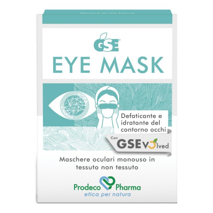 GSE Eye Mask Maschera Oculare monouso in TNT Defaticante e Idratante 5compresse