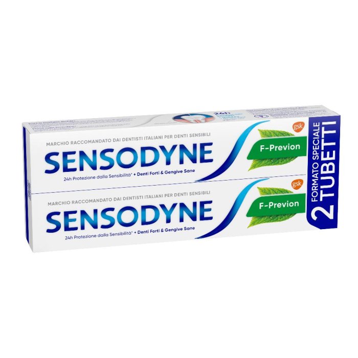 Sensodyne - Dentifrico F-Previon Bipacco Confezione 2 X 75 Ml