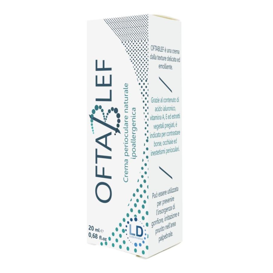 OFTABLEF Crema Oftalmica 20 Millilitri Trattamento Palpebre e Contorno Occhi Lenitivo Idratante | Cosmetico Pharma OFTABLEF Crema Oftalmica 20 Millilitri Trattamento Palpebre e Contorno Occhi Lenitivo Idratante | Cosmetico Pharma