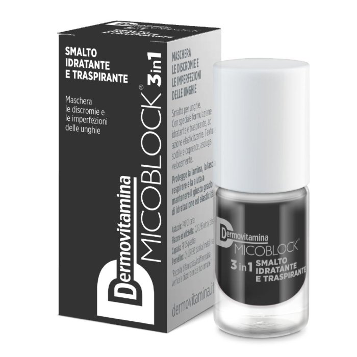 Dermovitamina Micoblock Smalto 3 in 1 Trattamento Unghie Micosi Onicomicosi Rinforzante Protettivo