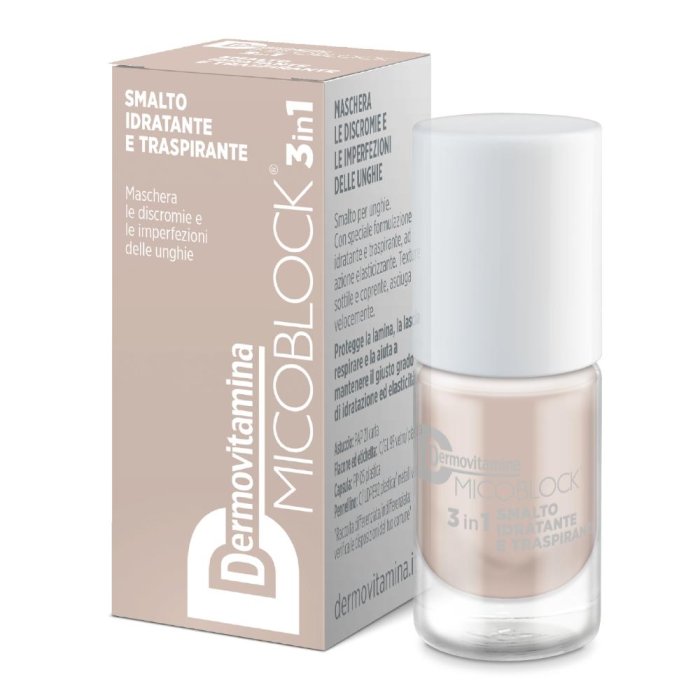 Dermovitamina Micoblock 3 in 1 - Smalto Idratante Traspirante Colore Beige 5ml