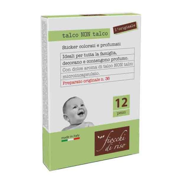 Fiocchi Di Riso Sticker Talco Non Talco 12 Pezzi 