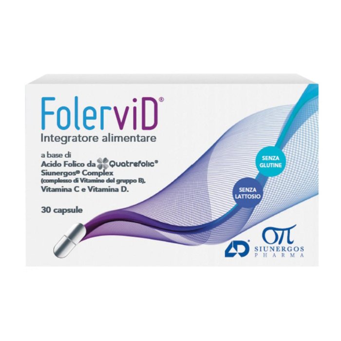 Folervid Integratore Alimentare 30 Capsule – Complesso di Vitamine del Gruppo B con Acido Folico per Energia e Benessere del Sistema Nervoso