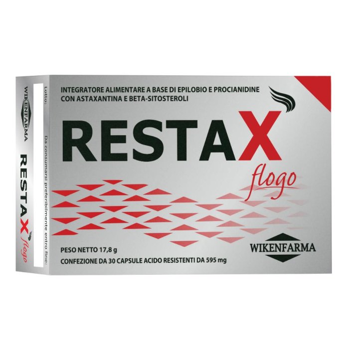 Restax Flogo 30 capsule - Integratore alimentare con epilobio, astaxantina e beta-sitosteroli