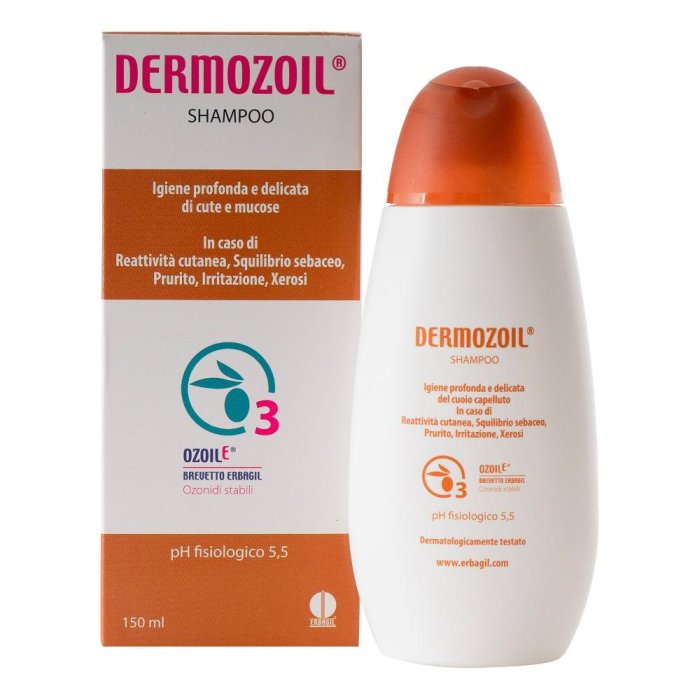 Dermozoil Shampoo Delicato 150 Millilitri per Cute Sensibile e Capelli Secchi