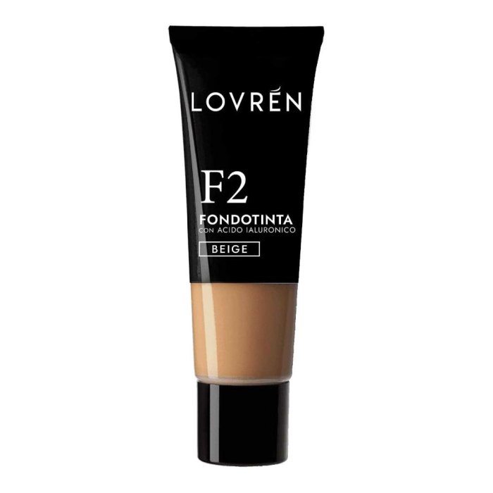 Lovrén Make Up - F2 Fondotinta con Acido Ialuronico Beige, 25ml