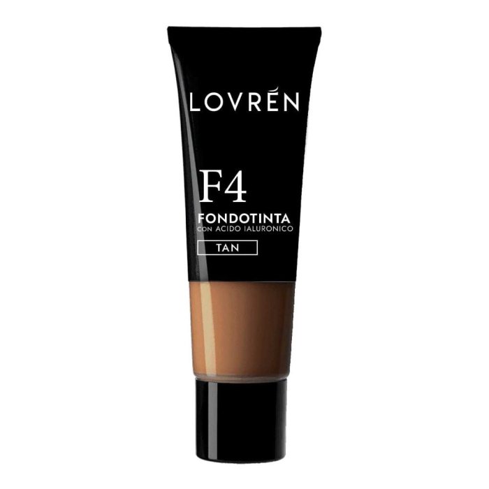 Lovrén Make Up - F4 Fondotinta con Acido Ialuronico Tan, 25ml
