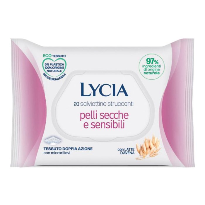 Sodalco Lycia Salviettine Struccanti Pelli Secche E Sensibili 20 Pezzi