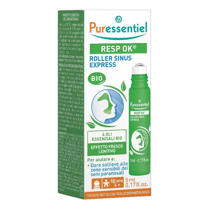 Puressentiel Resp OK - Roller Sinus Express Effetto Fresco e Lenitivo 5ml