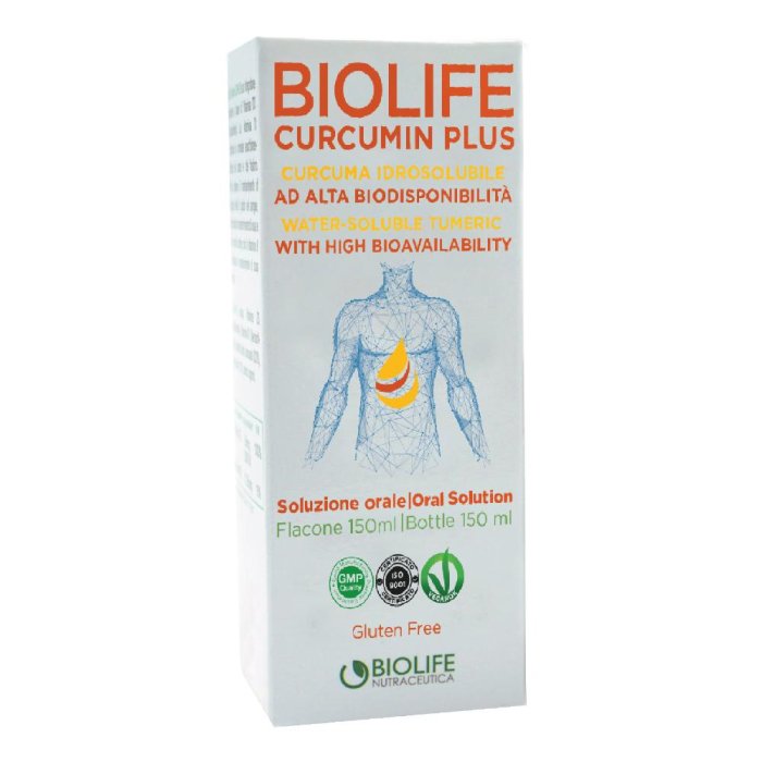 Biolife Curcumin Plus 150 ml Integratore Alimentare Liquido alla Curcuma ad Alta Biodisponibilità