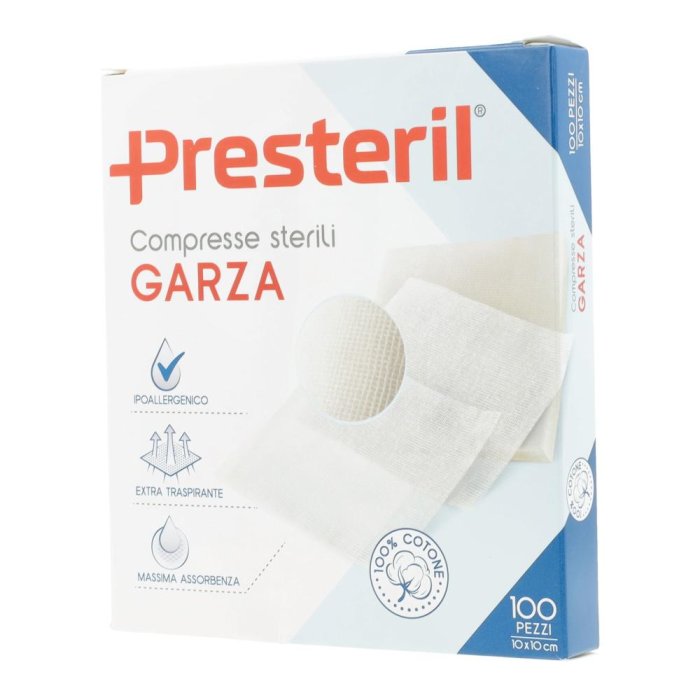 Medipresteril Compresse Di Garza Sterili 12/8 10x10cm 100 garze