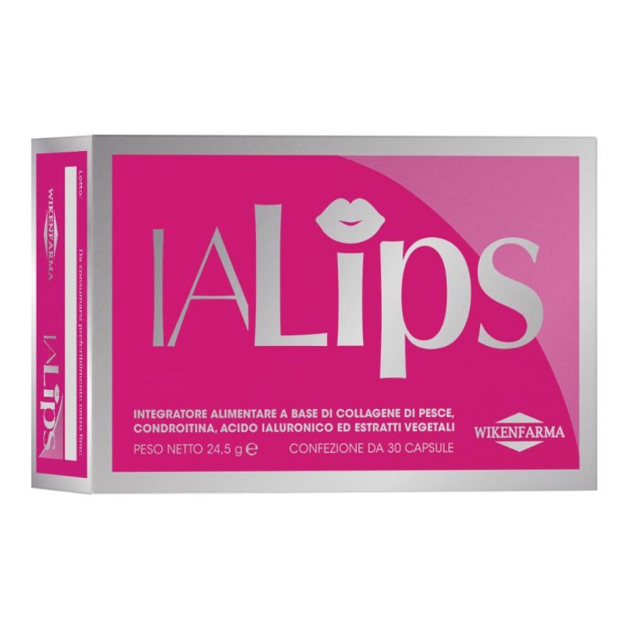 Ialips 30 capsule - integratore a base di acido ialuronico e antiossidanti per labbra e mucose