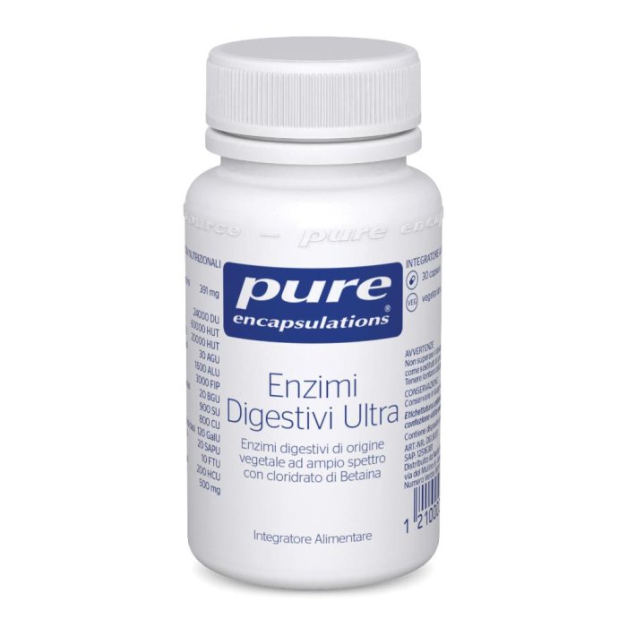 Pure Encapsulations Enzimi Digestivi Ultra 30 capsule integratore vegano per la digestione 