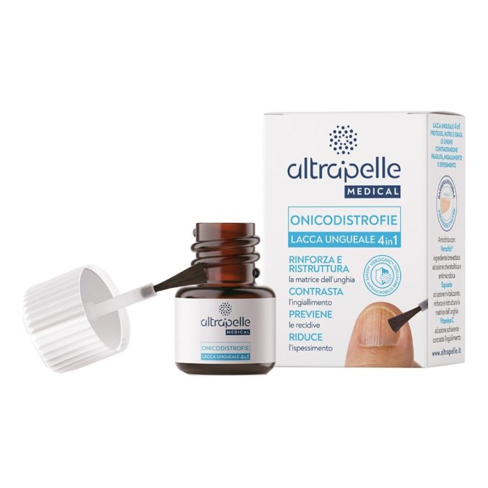 Altrapelle Medical Onicodistrofie lacca ungueale 4 in 1 7 ml - trattamento rinforzante per unghie fragili e ispessite