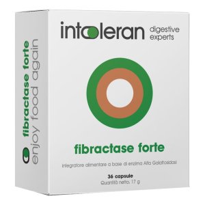 Intoleran Fibractase Forte 36 Capsule - Integratore Enzimatico per Intolleranza al Fruttosio and Zuccheri, Digestione e Benessere Intestinale