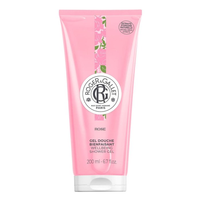Roger&Gallet Rose - Gel Doccia di Benessere Rosa Damascena Muschio 200 ml