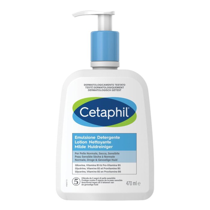 Cetaphil Emulsione Detergente Pelle Normale Secca e Sensibile, 470ml