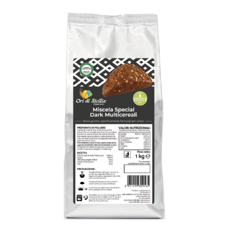 Ori di Sicilia Mix Dark 1 chilogrammo – Preparato per dolci, gelateria e pasticceria professionale