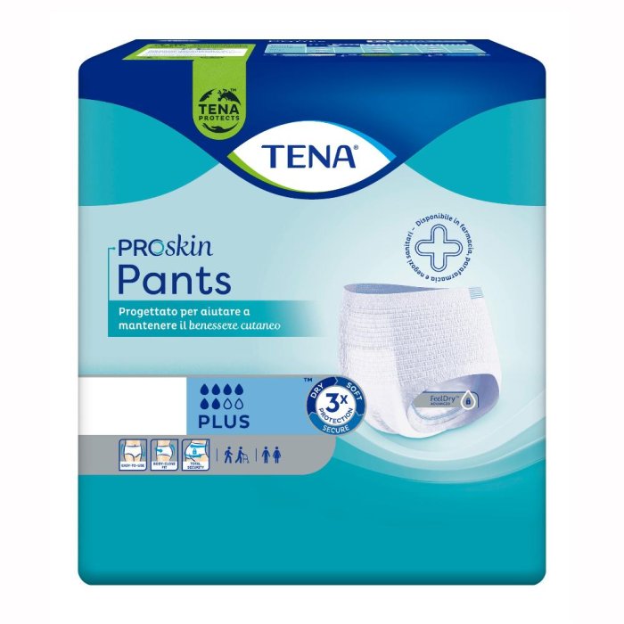 TENA Pants Plus Extra Small 14 Pezzi – Pannolini a Mutandina Assorbenti per Incontinenza Adulti Uomo Donna