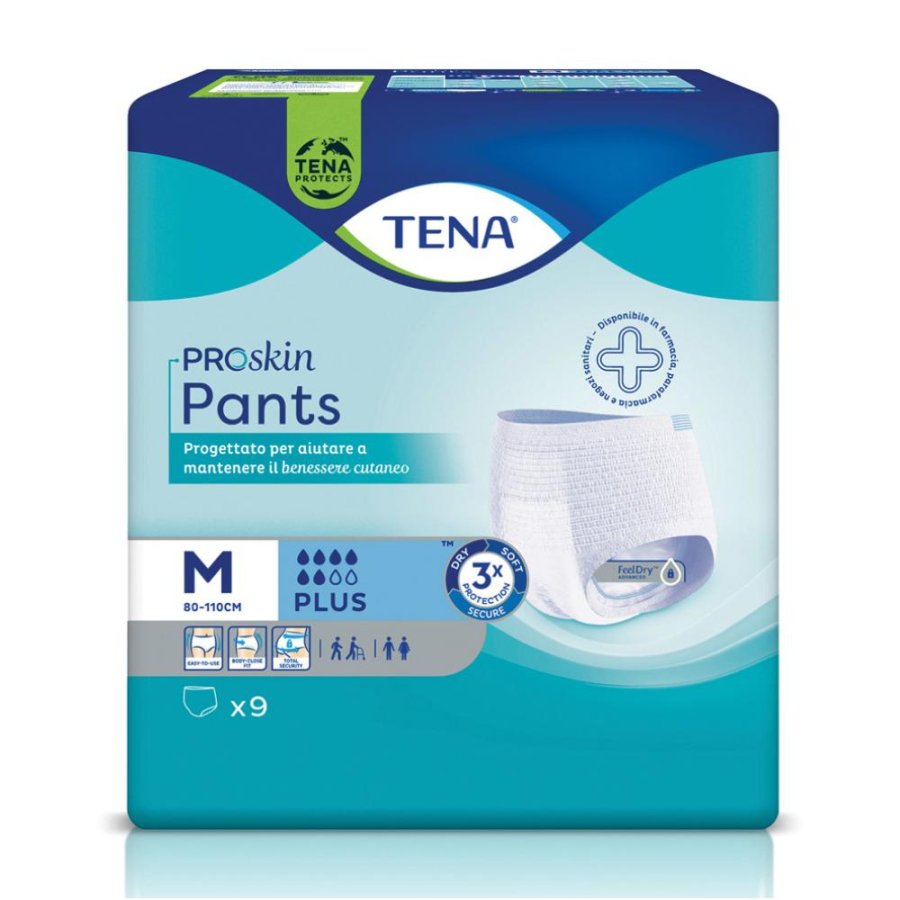 Tena Pants Plus Pannoloni Mutandine Assorbenti Taglia M 9 Pezzi Tena Pants Plus Pannoloni Mutandine Assorbenti Taglia M 9 Pezzi