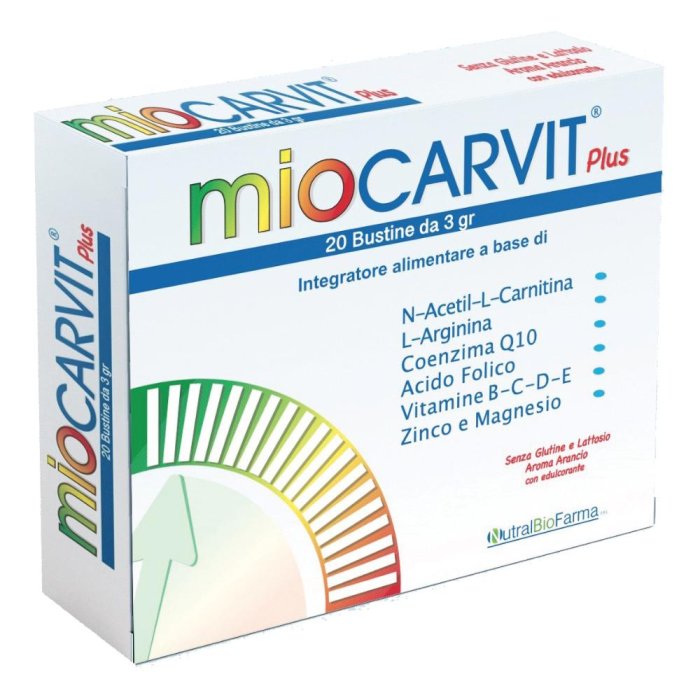 Miocarvit Plus Integratore Alimentare per il Benessere Cardiaco e Muscolare 20 Bustine