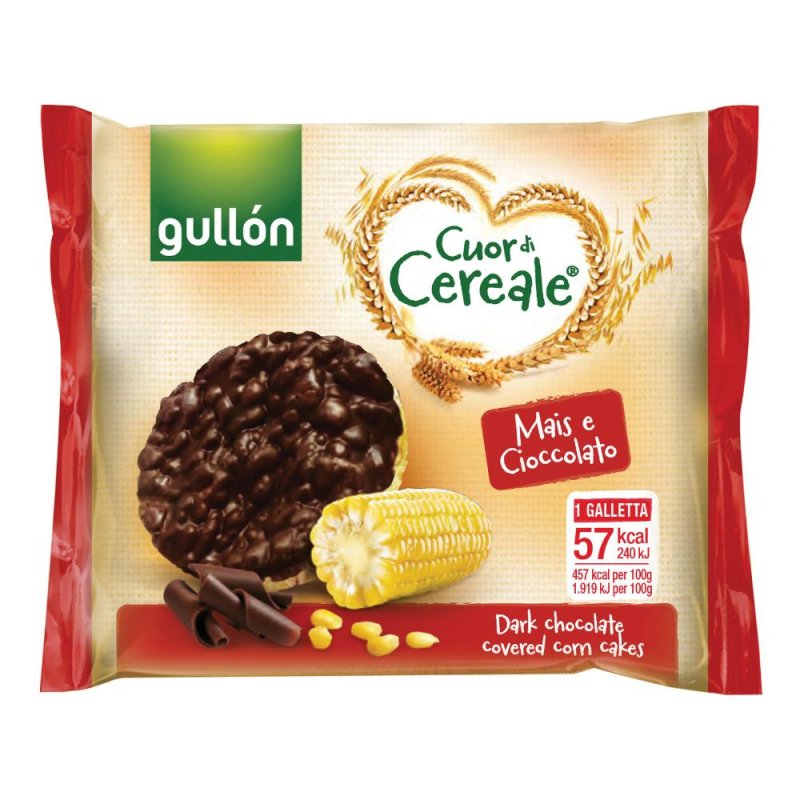 Gullon gallette di mais al cioccolato 100 g - snack senza glutine di mais e cioccolato