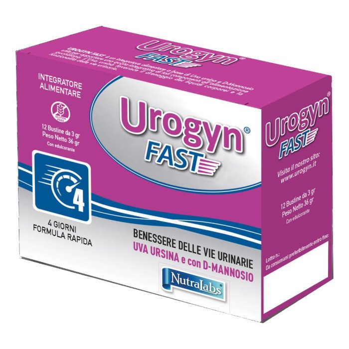 Urogyn Fast 12 Bustine Integratore per il Benessere delle Vie Urinarie della Donna