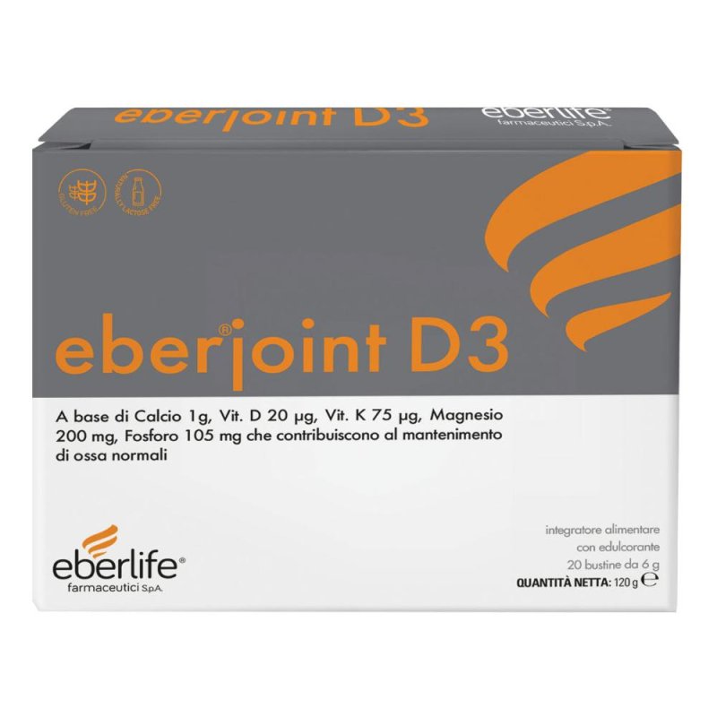 Eberjoint Vitamina D3 Integratore per Articolazioni 20 Stick Pack Monodose Eberjoint Vitamina D3 Integratore per Articolazioni 20 Stick Pack Monodose