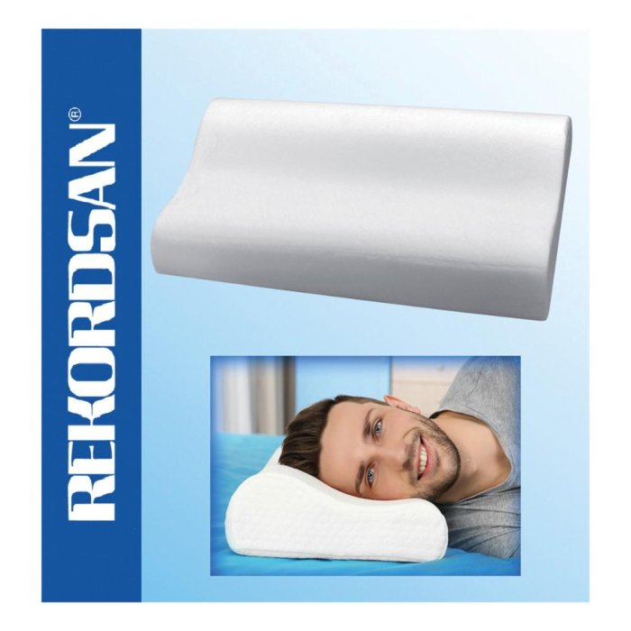Cuscino Memory Foam Rekordsan Sirio Guanciale Ortopedico Anallergico Traspirante per Letto e Supporto Cervicale