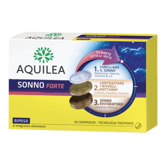 Aquilea Sonno Forte Integratore Naturare per Favorire il Sonno e il Rilassamento 30 Compresse
