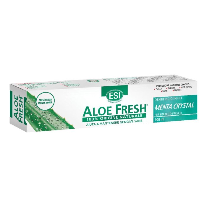 ESI Aloe Fresh - Menta Crystal Dentifricio Naturale in Gel, 100ml