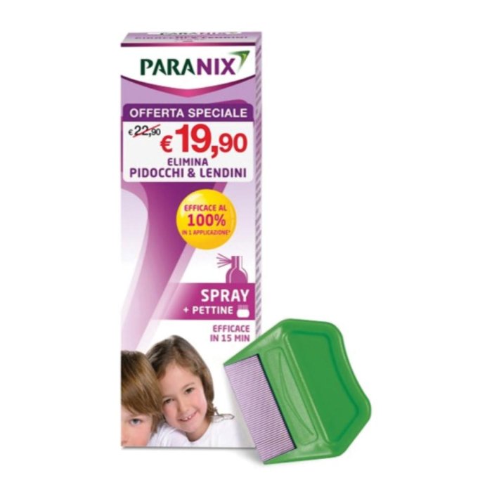 Paranix Spray Trattamento Anti Pidocchi e Lendini per Capelli 100 ml