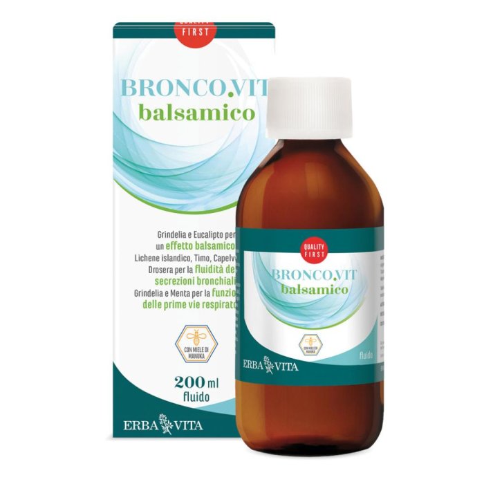 Broncovit Fluido Sciroppo Balsamico 200 ml – Sollievo per Tosse e Vie Respiratorie