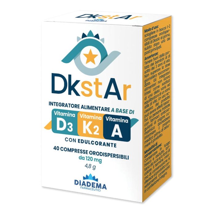 DKSTAR Integratore Vitamina D e K 40 Compresse
