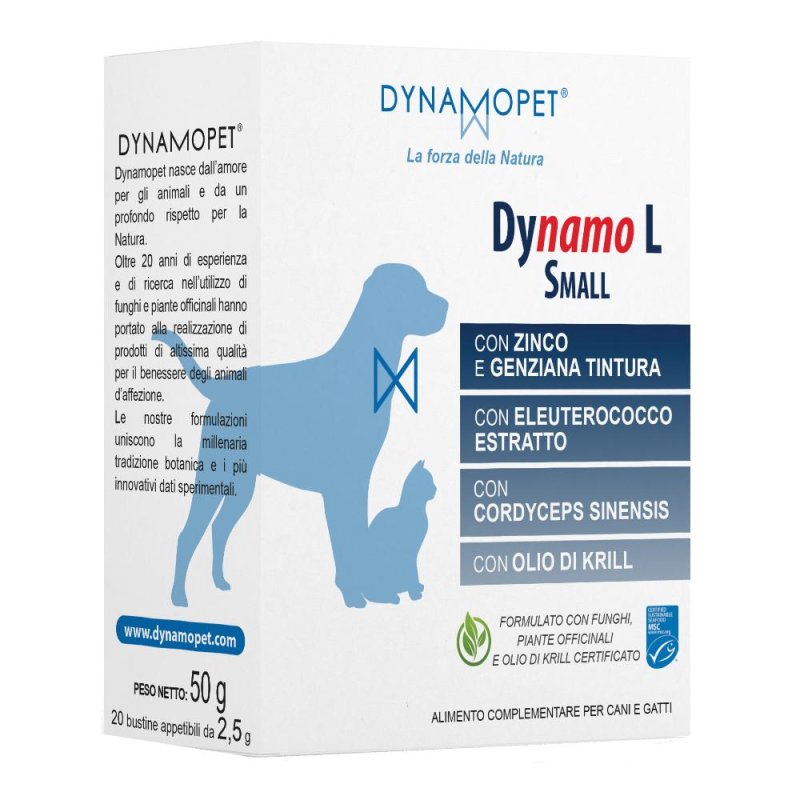 Dynamo L Small 20 bustine 5 g - integratore energetico con vitamine e minerali Dynamo L Small 20 bustine 5 g - integratore energetico con vitamine e minerali
