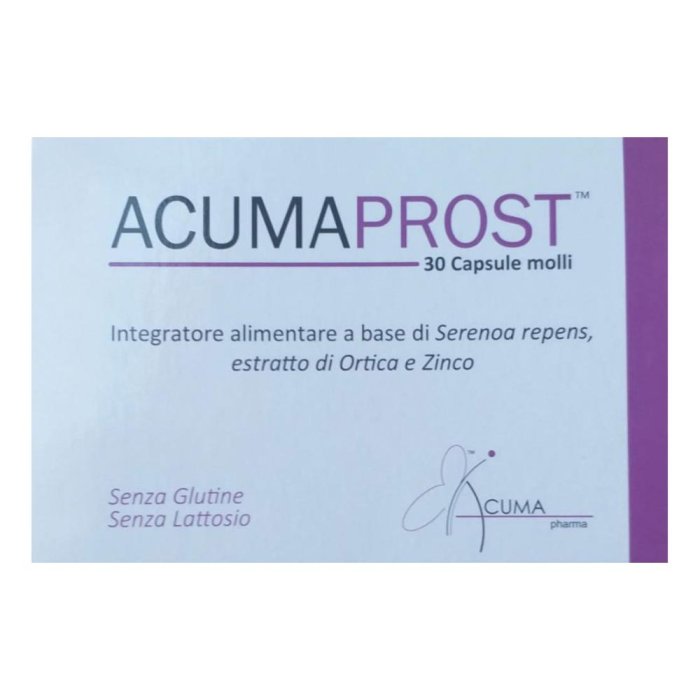 Acumaprost 30 Capsule Molli Integratore Alimentare per il Benessere della Prostata CPS