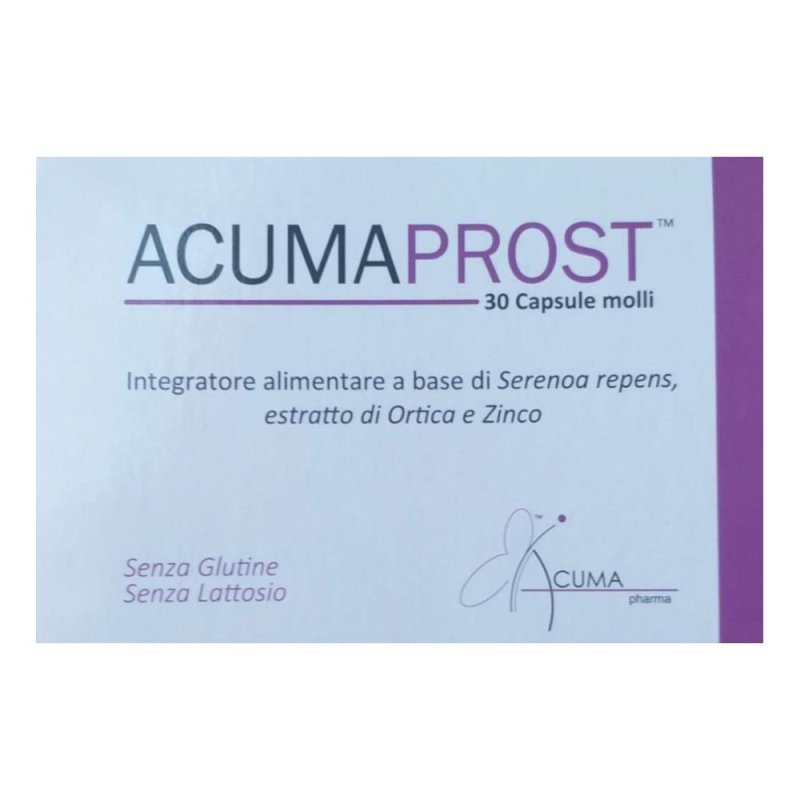 Acumaprost 30 Capsule Molli Integratore Alimentare per il Benessere della Prostata CPS