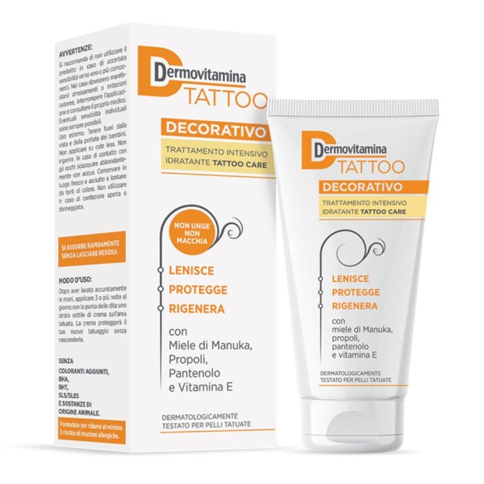 Dermovitamina Tattoo Estetico Crema Riparatrice Pelle Tatuata e Trucco Semipermanente 15 ml