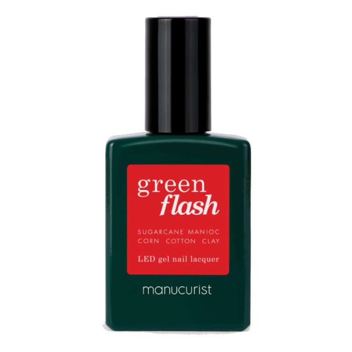 Manucurist Green Smalto per Unghie Poppy Red Rosso Papavero Naturale Vegano Lunga Durata