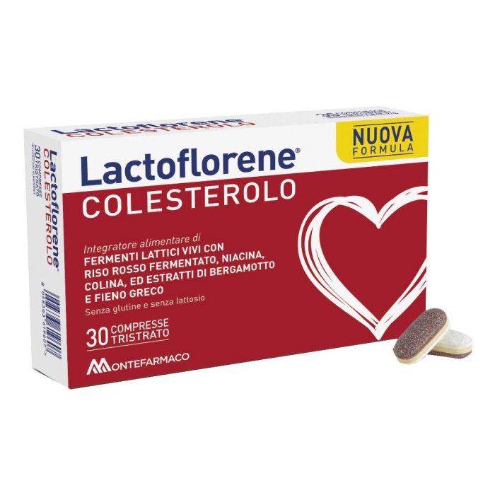 Lactoflorene colesterolo 30 compresse con fermenti lattici e riso rosso - Montefarmaco